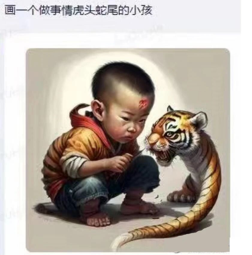 人工智能作画：做事情虎头蛇尾的小孩