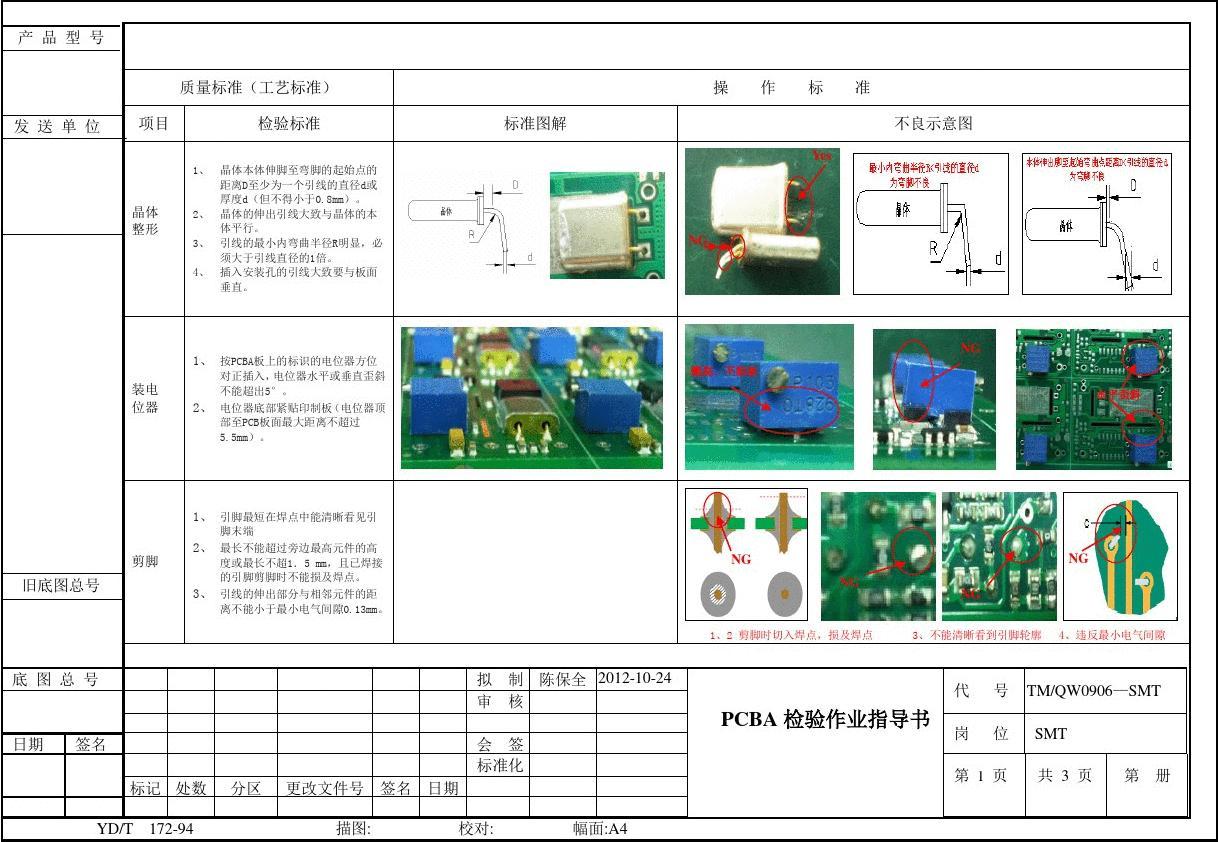 PCB板外观检验标准